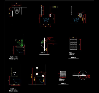 思塔夫无障碍深化卫生间扶手预埋安装节点图CAD图纸下载