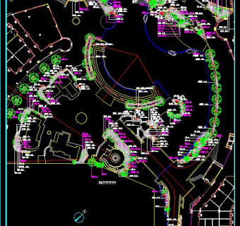 景观设计施工图，景观CAD图纸方案