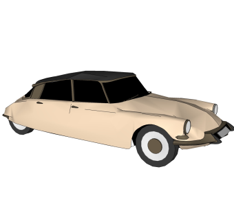 美式汽车免费su模型，汽车sketchup模型，汽车su素材下载