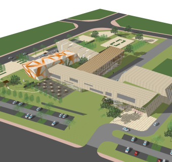 现代办公楼草图大师模型，办公楼sketchup模型免费下载