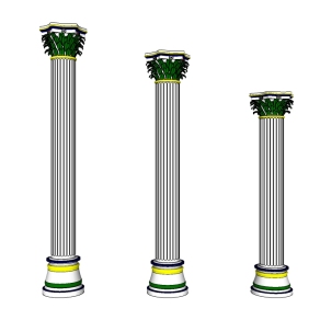 罗马柱skp文件下载，罗马柱草图大师模型