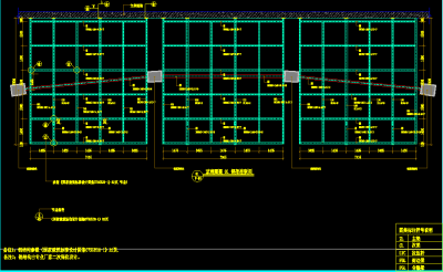 玻璃雨棚钢架排版图，雨棚排版CAD施工图下载