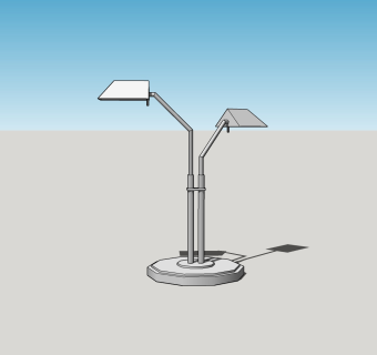 工业风金属台灯草图大师模型，台灯sketchup模型
