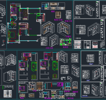 全新原创衣柜cad图纸，衣柜cad施工图纸下载