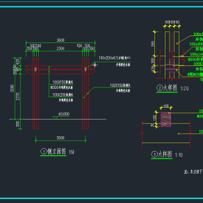 原创园林景观廊架CAD，廊架CAD建筑图纸下载