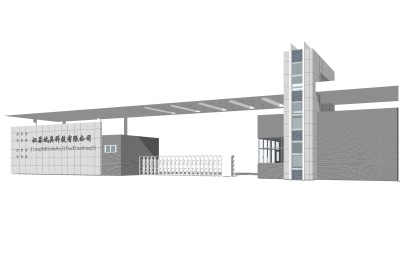 现代建筑门头草图大师模型，建筑门头sketchup模型免费下载