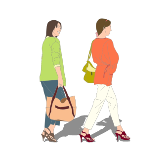 日式2D人物草图大师模型，人物模型sketchup模型下载