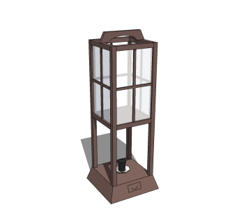 日式落地灯草图大师模型，落地灯skb模型分享