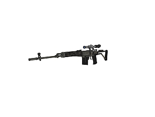 SVD狙击步枪SU模型，步枪草图大师模型