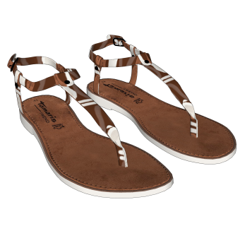 现代夹脚凉鞋草图大师模型,服装店衣架su模型下载