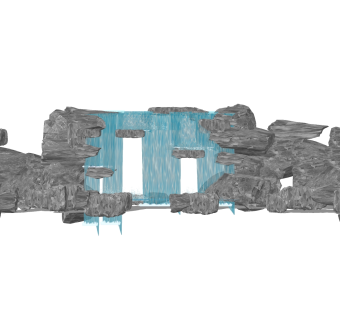 现代假山跌水草图大师模型，假山跌水sketchup模型免费下载