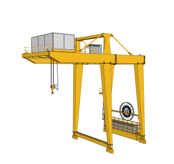 现代龙门起重机草图大师模型，起重机su模型下载