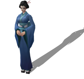 日式和服女士物草图大师模型，人物sketchup模型下载