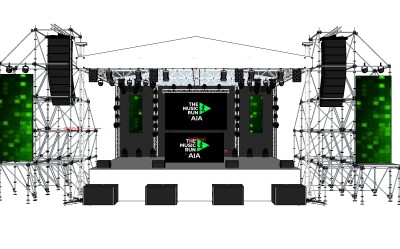 现代舞台草图大师模型，舞台SU模型下载