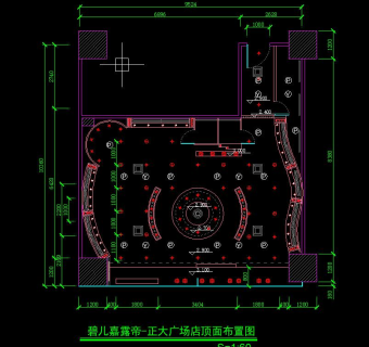 嘉露帝品牌服装店CAD图纸，嘉露帝品牌服装店CAD图纸下载