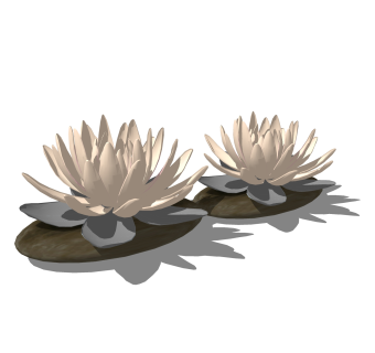 莲花工艺品摆件草图大师模型,现代装饰品su模型下载