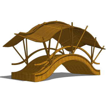 拱桥草图大师模型下载，sketchup拱桥模型分享