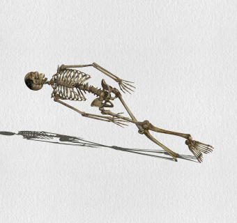 人体骷髅造型草图大师模型，游戏角色su模型下载