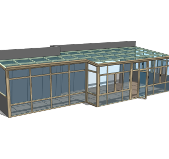 现代风阳光房5sketchup模型下载