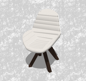 现代休闲椅草图大师模型，背靠椅su模型下载