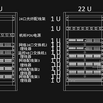  弱電機柜配線架布線圖_弱電機柜配線架布線圖紙