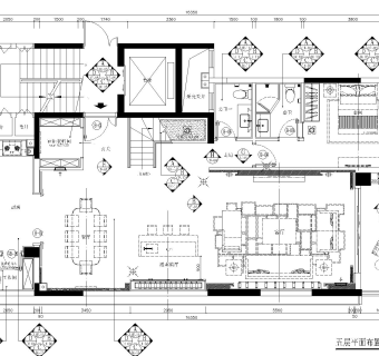 特色三居室上叠别墅施工图