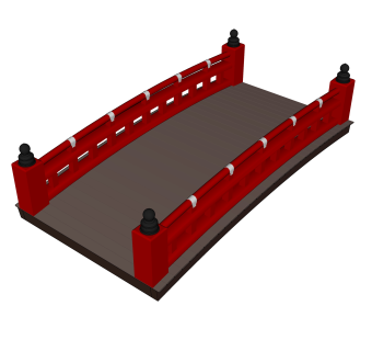 拱桥草图大师模型下载，sketchup拱桥模型分享