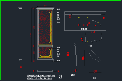 原创整木定制护墙板背景墙CAD图库，护墙板背景墙CAD图纸下载