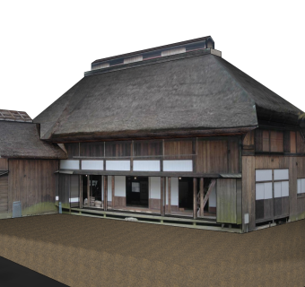 日式古建草房草图大师模型下载、古建草房su模型下载