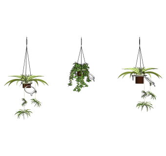 垂直绿化植物墙su模型下载，绿植背景墙草图大师模型