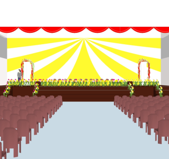 现代镜框式舞台草图大师模型，舞台skb模型分享