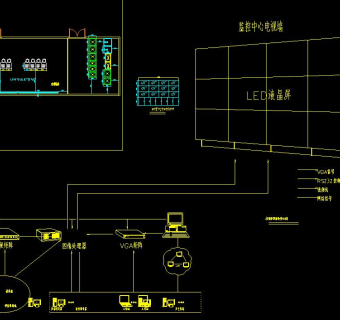 机房弱电智能系统图施工图CAD图纸