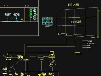 机房弱电智能系统图施工图CAD图纸