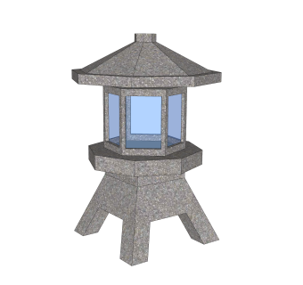 日式庭院建筑SU模型，庭院建筑SKB文件下载