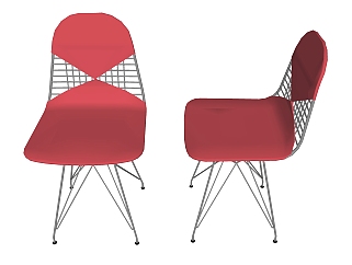 现代<em>钢木</em>吧椅sketchup模型，吧椅草图大师模型下载