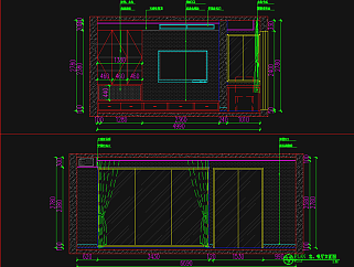北欧简约风样板间<em>设计施工图</em>，样板间室内家装CAD施工...