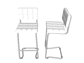 现代<em>固定</em>吧椅su模型，椅子草图大师模型下载