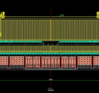 寺庙建筑结构施工图，寺庙CAD建筑图纸下载