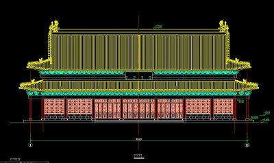 寺庙建筑结构施工图，寺庙CAD建筑图纸下载