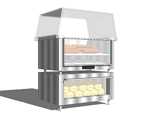 现代烤肠机草图大师模型，烤肠机su模型下载
