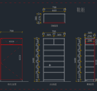 原创全屋定制鞋柜CAD图库,图库CAD建筑图纸下载