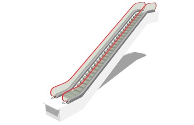 现代手扶电梯草图大师模型，手扶电梯sketchup模型免费下载