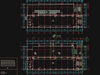 二层厂房建筑给排水施工图CAD图纸