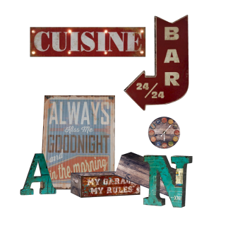 工业风字母牌摆件草图大师模型,现代装饰品su模型下载