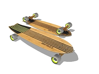 现代滑板su模型下载、滑板草图大师模型下载
