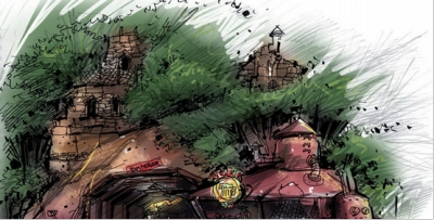 金矿遗址效果图