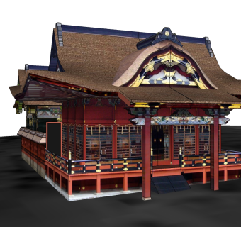 日式古建筑草图大师模型下载、日式古建筑su模型下载