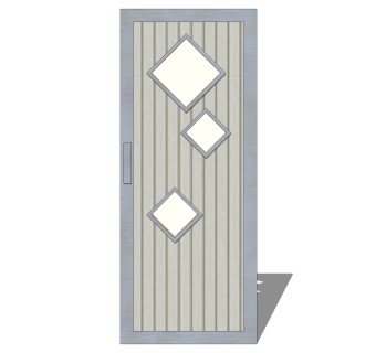 现代入户门草图大师模型，室内门SU模型下载