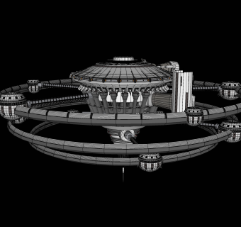 现代宇宙飞船免费su模型，宇宙飞船sp模型，宇宙飞船草图大师素材下载