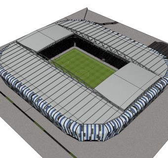 体育馆草图大师模型，体育馆SU模型下载